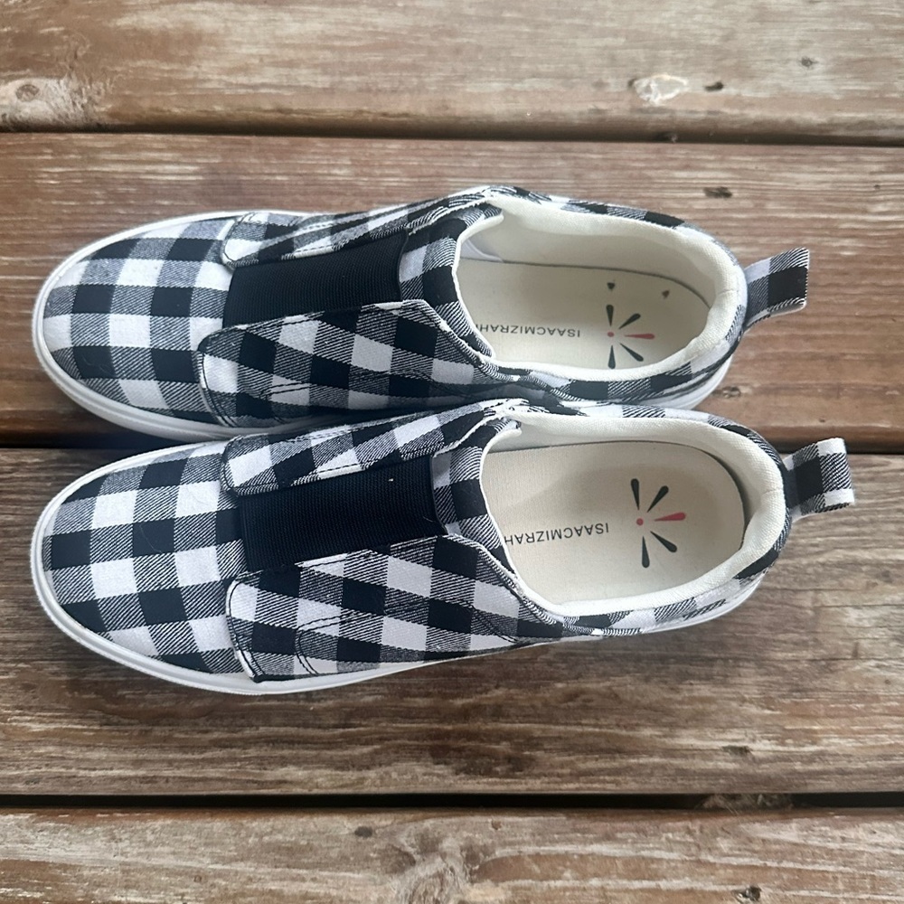 Isaac Mizrahi Kids Black and White Checkered Sneakers